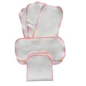 6 Organic Hemp Cotton Cloth Diaper Inserts | 2-Ply Booster Pads